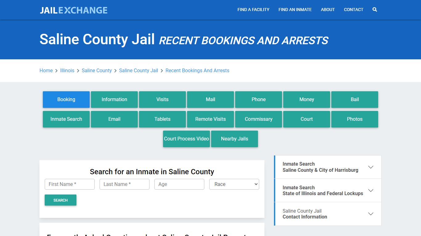 Saline County Jail IL Recent Arrests and Bookings - Jail Exchange