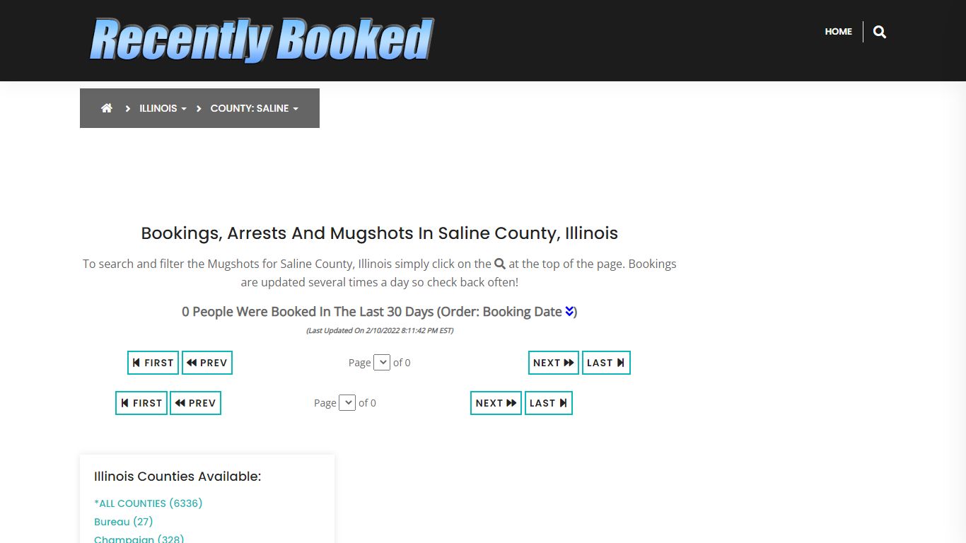 Bookings, Arrests and Mugshots in Saline County, Illinois - Recently Booked